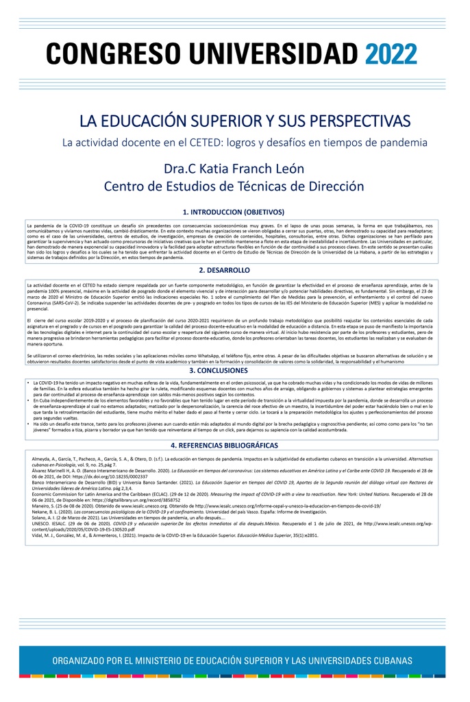 LA ACTIVIDAD DOCENTE EN EL CETED: LOGROS Y DESAFÍOS EN TIEMPOS DE PANDEMIA