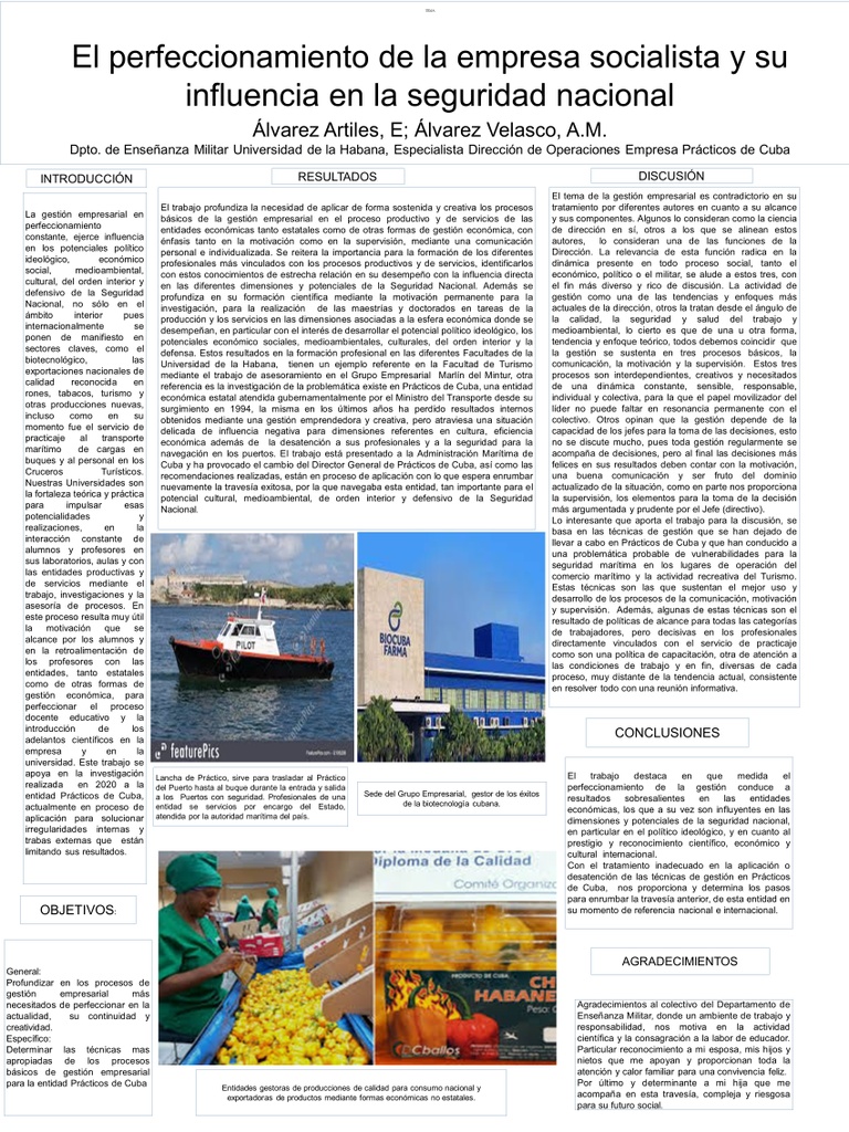 The improvement of the socialist company and its influence in national safety.